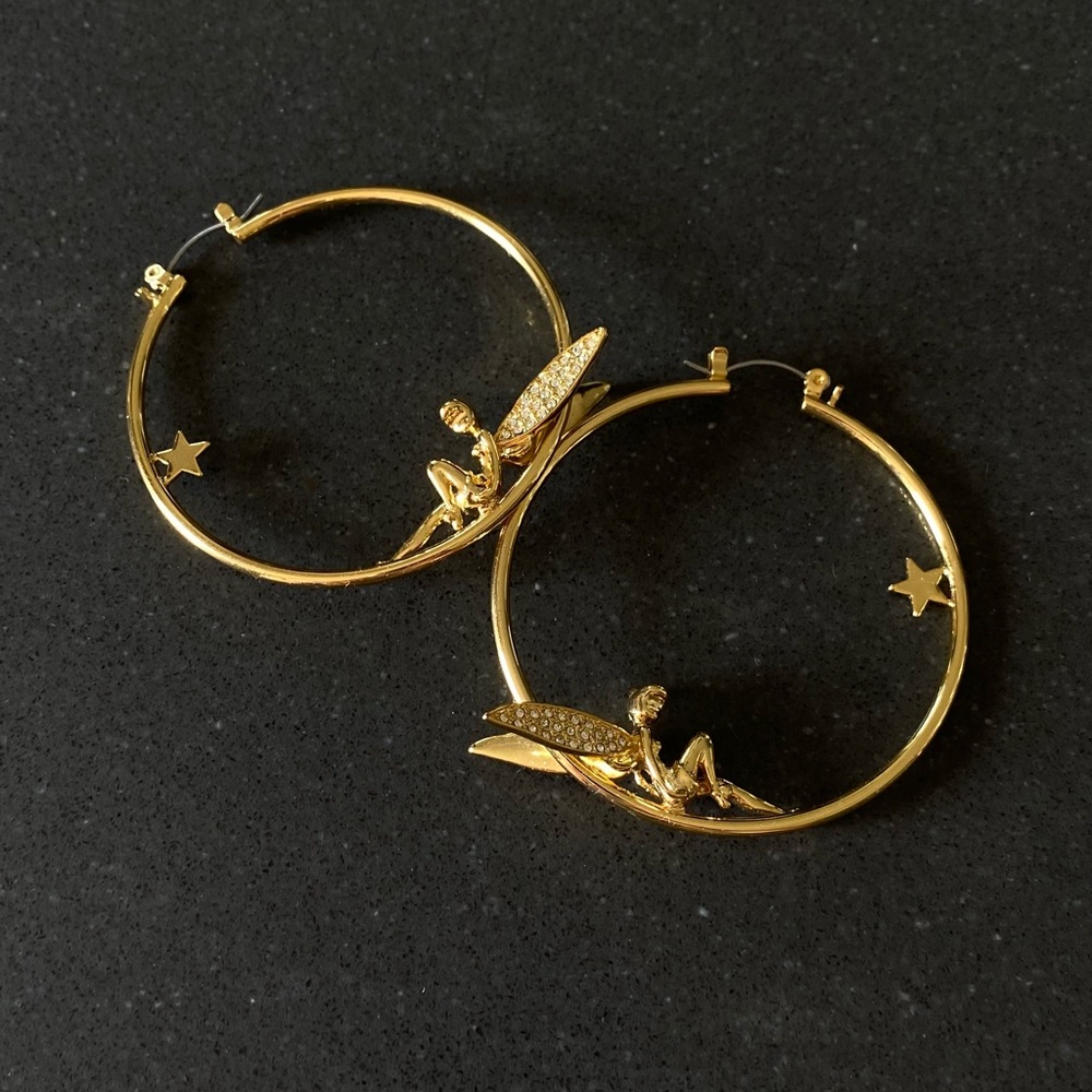 Couture Kingdom Disney Tinker Bell Hoop Earrings